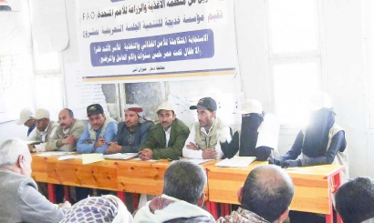 تدشين مشروع الاستجابه المتكامله لحالات الأمن الغذائي وحالات الطواريء للأسر لأكثر ضعفا في محافظه ذمار بدعم من الفاو